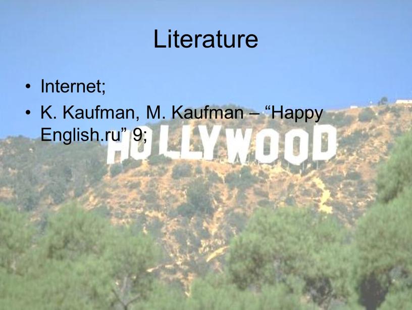 Literature Internet; K. Kaufman,