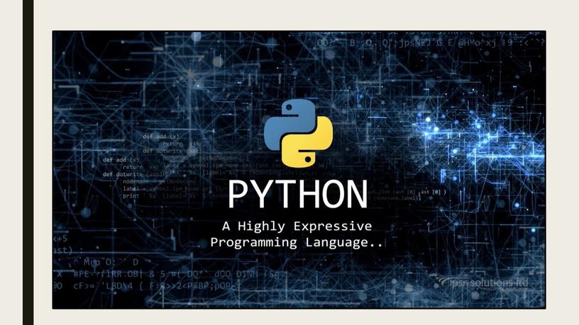 Презентация язык программирования Python