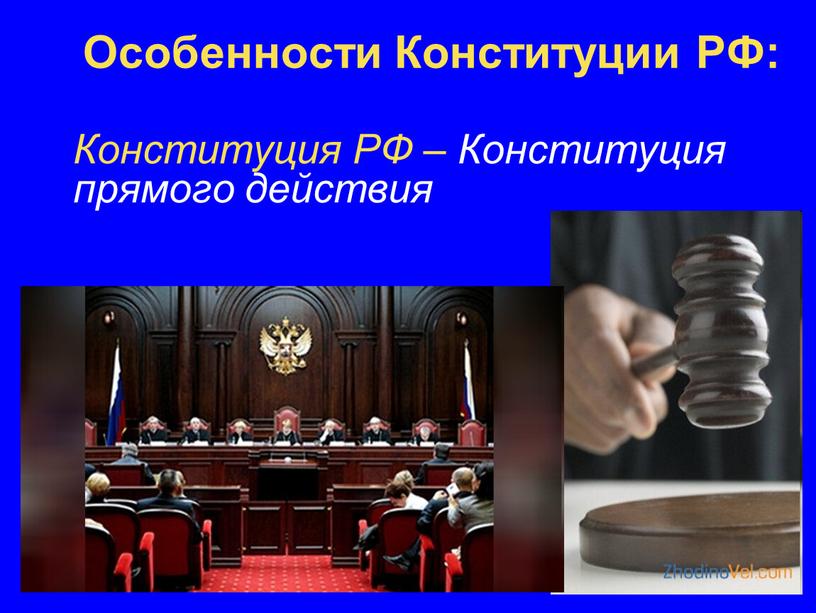 Особенности Конституции РФ: