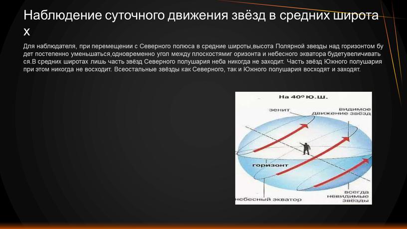 Для наблюдателя, при перемещении с