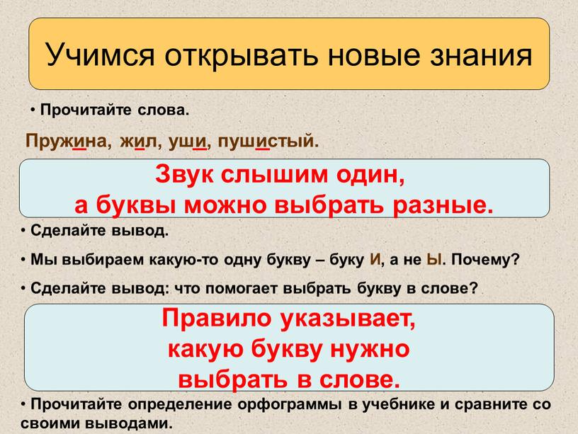 Учимся открывать новые знания Пружина, жил, уши, пушистый