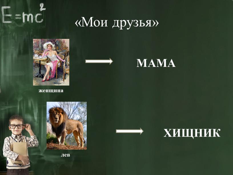 Мои друзья» МАМА ХИЩНИК женщина лев