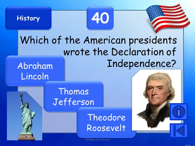 History 40 Which of the American presidents wrote the