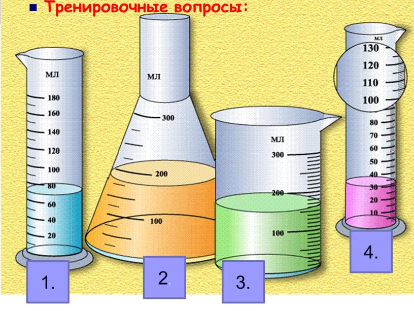 1. 2. 3. 4. Тренировочные вопросы: