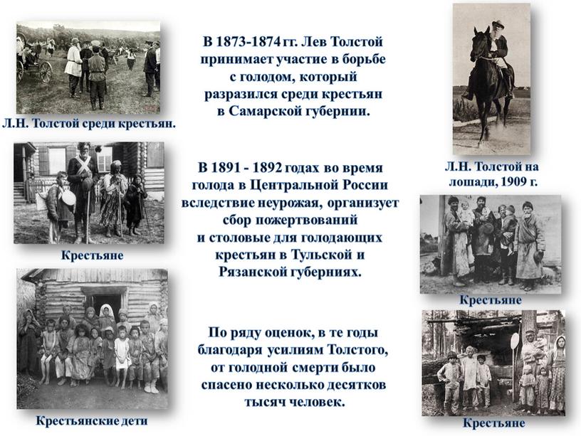 Л.Н. Толстой на лошади, 1909 г