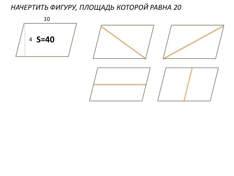 НАЧЕРТИТЬ ФИГУРУ, ПЛОЩАДЬ КОТОРОЙ