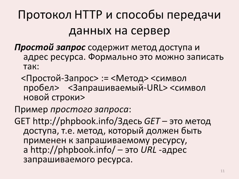 Протокол HTTP и способы передачи данных на сервер