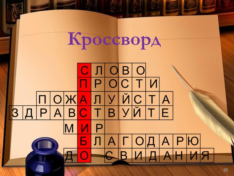 Кроссворд С Л О В О П Р О