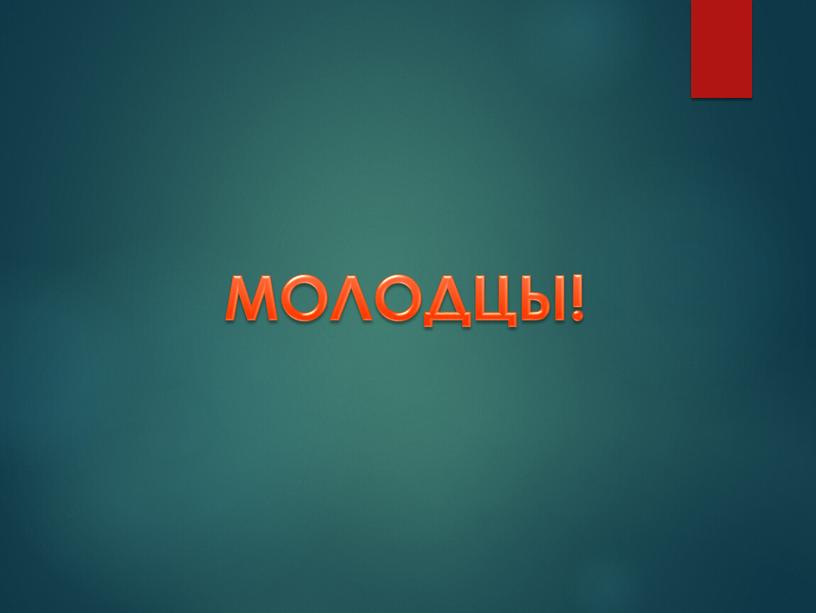 МОЛОДЦЫ!