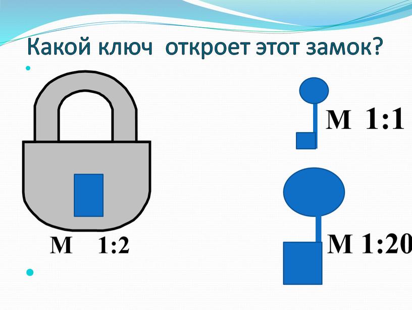 Какой ключ откроет этот замок?