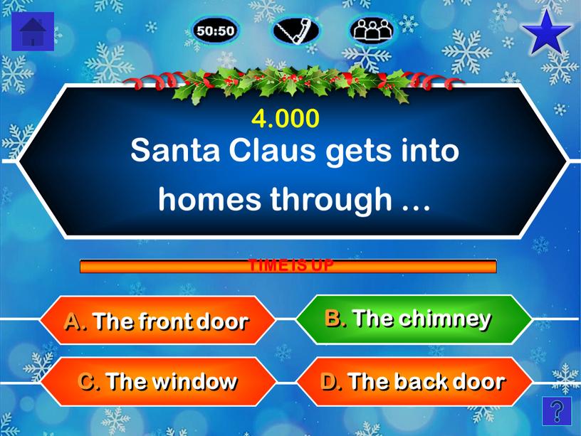 Santa Claus gets into homes through …