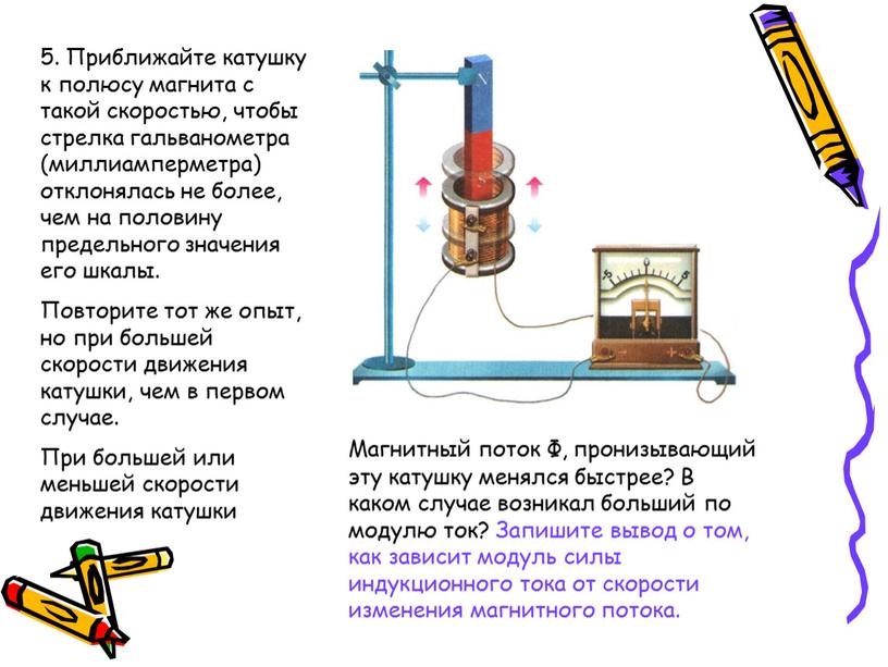 Повторите опыт. Катушка для лабораторных работ по электромагнитной индукции. Изучение явления электромагнитной индукции вывод. Вывод по теме изучение явления электромагнитной индукции. Опыты с катушкой и магнитами и миллиамперметром.