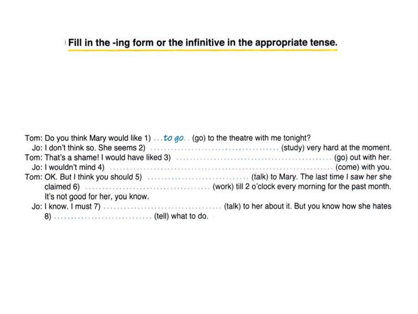 19 Infinitive. Ing-form. Participles. 9 class