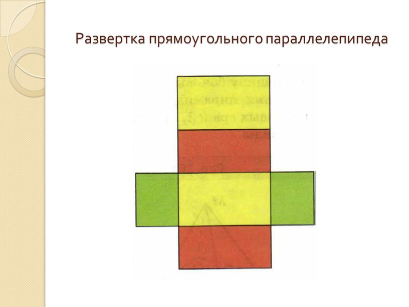 Развертка прямоугольного параллелепипеда