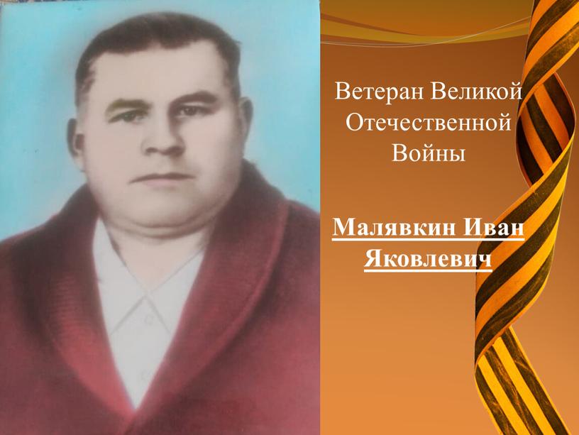 Ветеран Великой Отечественной Войны