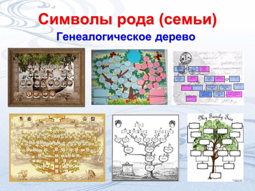 Символы рода (семьи) Генеалогическое дерево