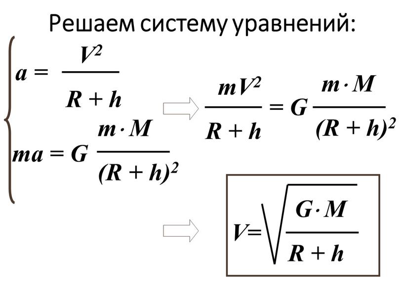 Решаем систему уравнений: