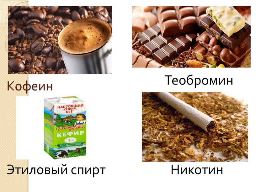 Кофеин Теобромин Этиловый спирт