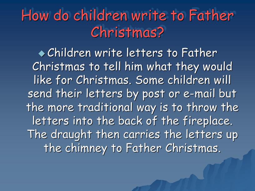 How do children write to Father