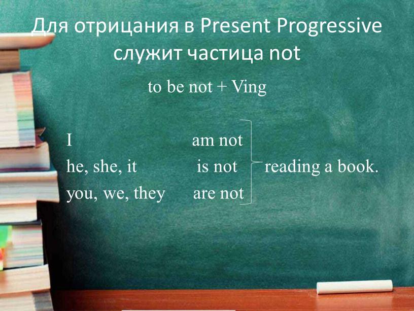 Ving I am not he, she, it is not reading a book
