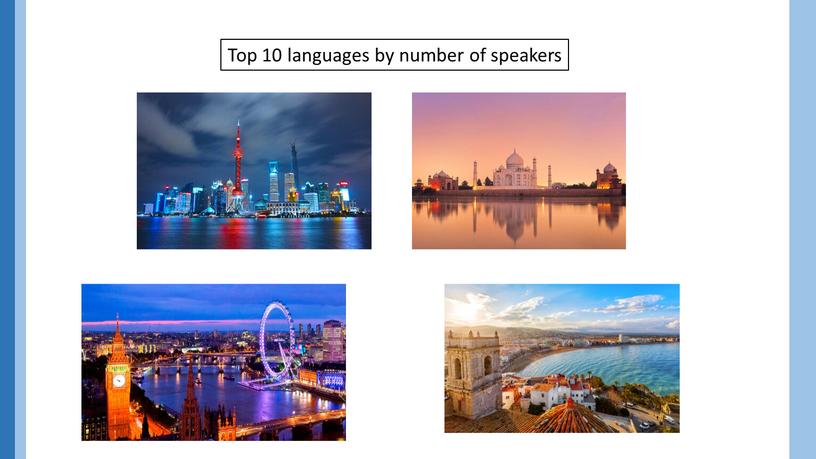 Top 10 languages ​​by number of speakers
