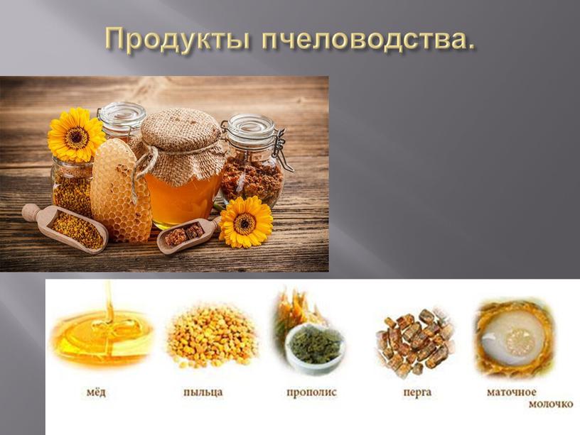 Продукты пчеловодства.