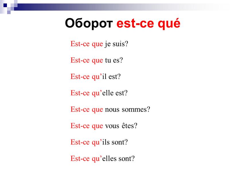 Оборот est-ce qué Est-ce que je suis?