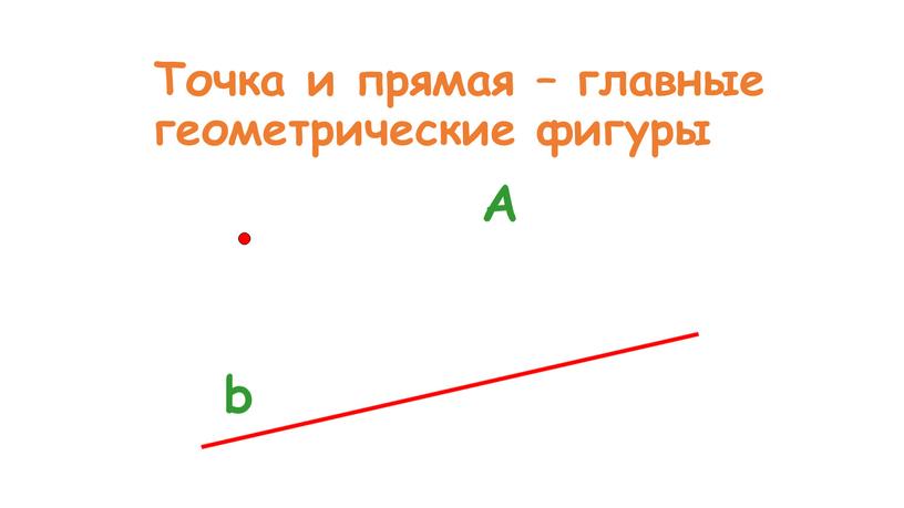 Точка и прямая – главные геометрические фигуры