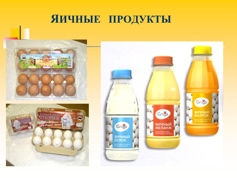 ЯИЧНЫЕ ПРОДУКТЫ