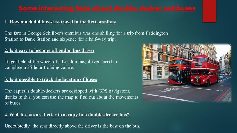 Some interesting facts about double-decker red buses 1