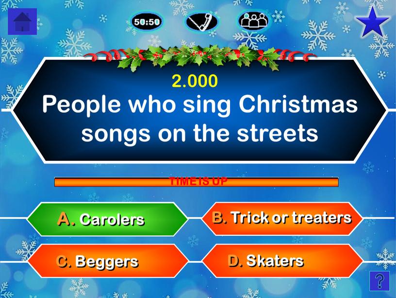 People who sing Christmas songs on the streets