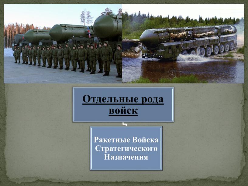 Презентация на тему "Виды и рода Вооруженных Сил РФ"