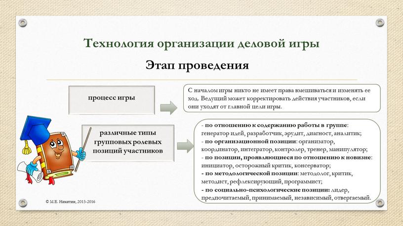 Технология организации деловой игры