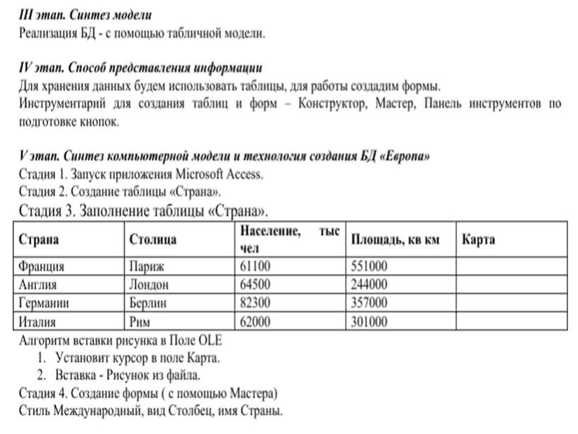 Презентация по теме "Создание баз данных"