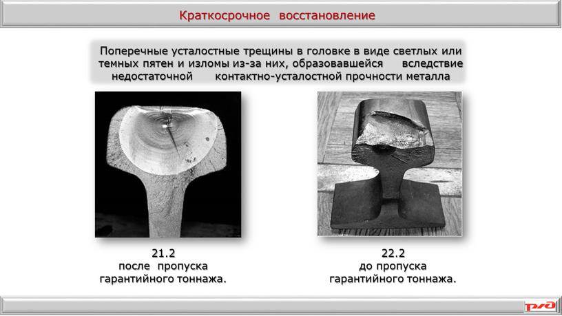 Краткосрочное восстановление 21