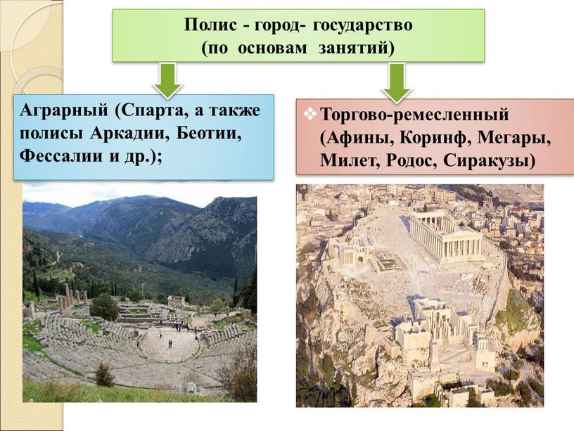 Аграрный (Спарта, а также полисы