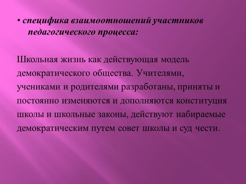 Школьная жизнь как действующая модель демократического общества