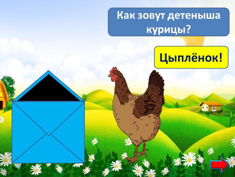 Как зовут детеныша курицы? Цыплёнок!