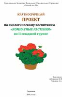 Краткосрочный проект по экологическому воспитанию " Комнатные растения", вторая младшая группа.