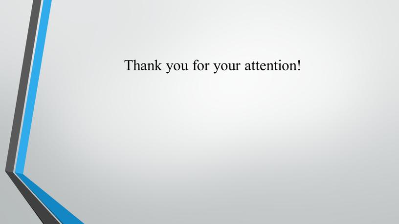 Thank you for your attention!