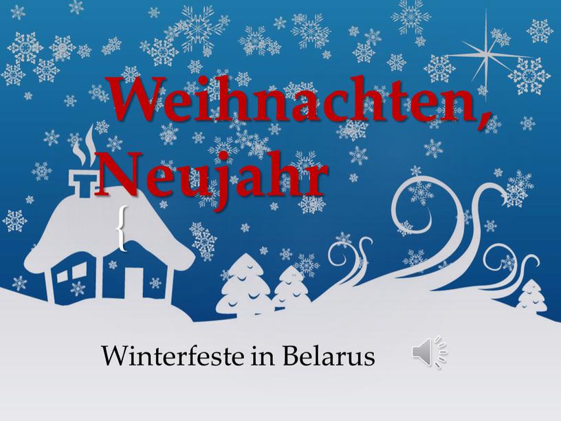 Weihnachten, Neujahr Winterfeste in