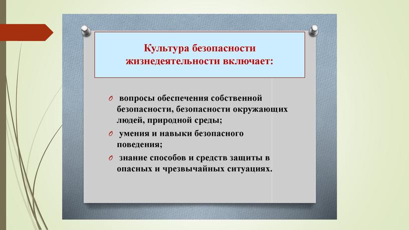 Презентация к уроку по ОБЖ в 11 классе по теме "Культура безопасности жизнедеятельности человека".