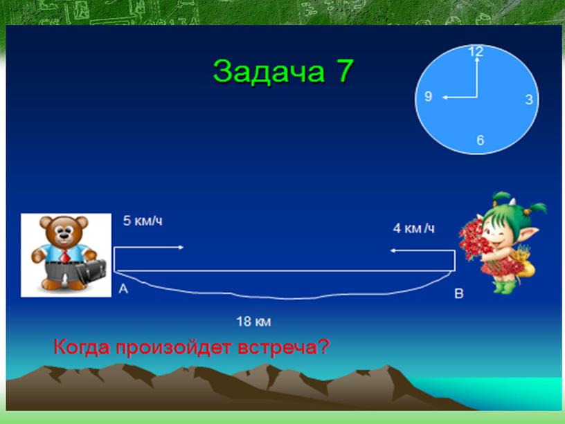 Презентация к уроку математики в 5 классе по теме: "Задачи на движение"