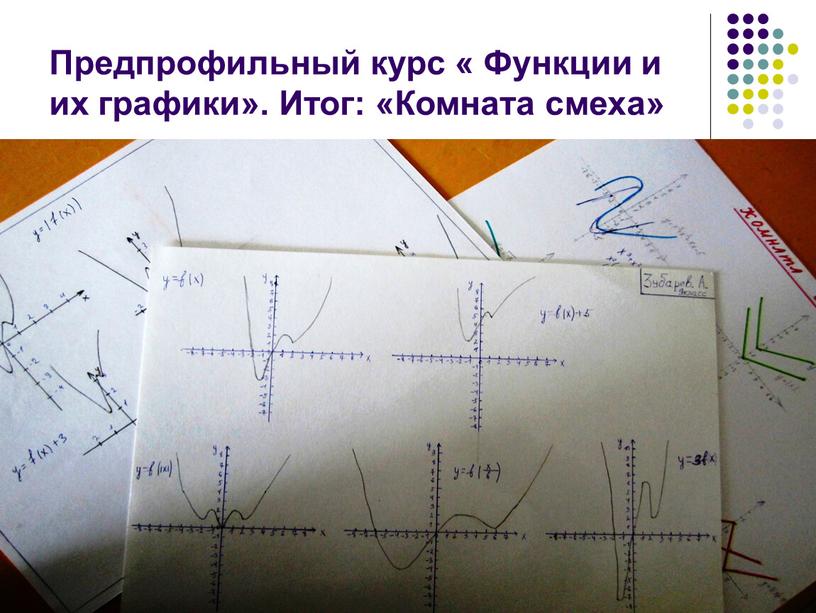 Предпрофильный курс « Функции и их графики»