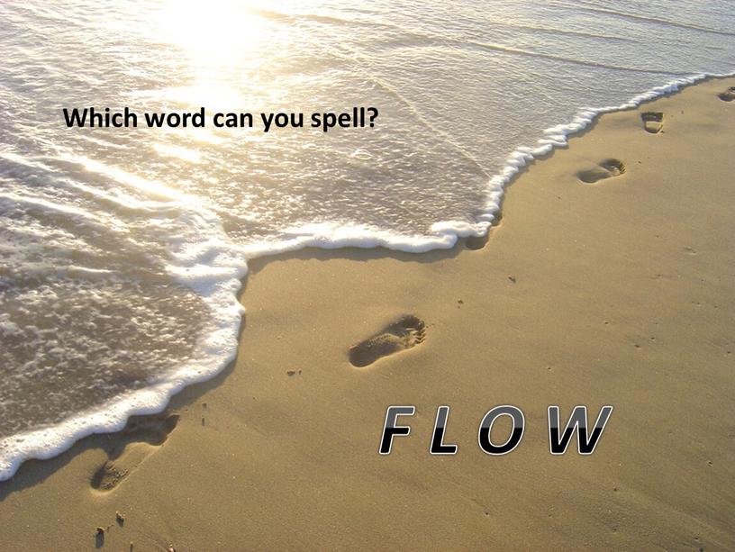 Which word can you spell? F L O