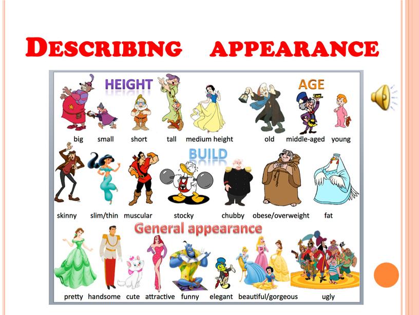 Describing appearance