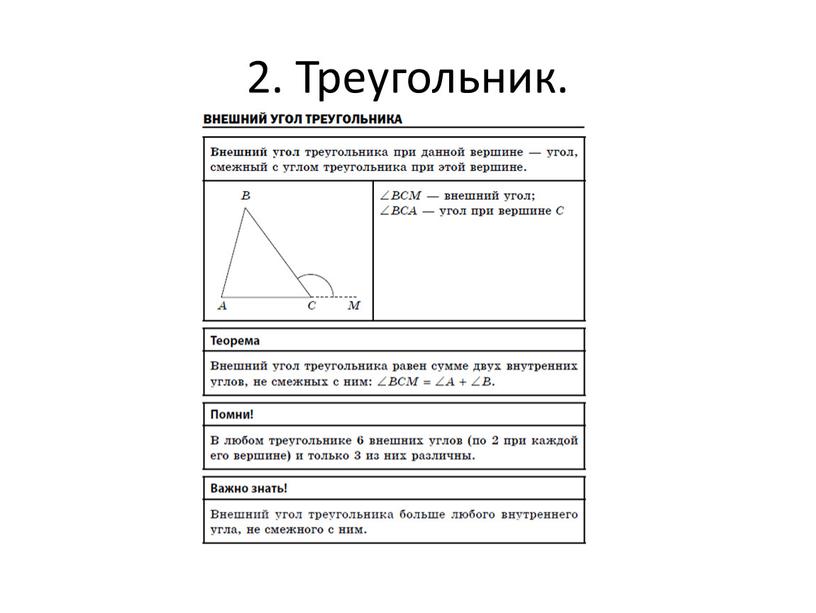 2. Треугольник.