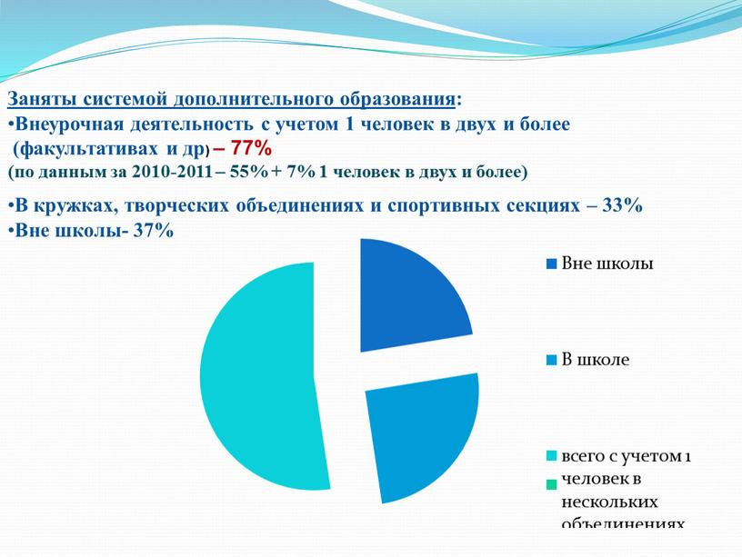 Заняты системой дополнительного образования :