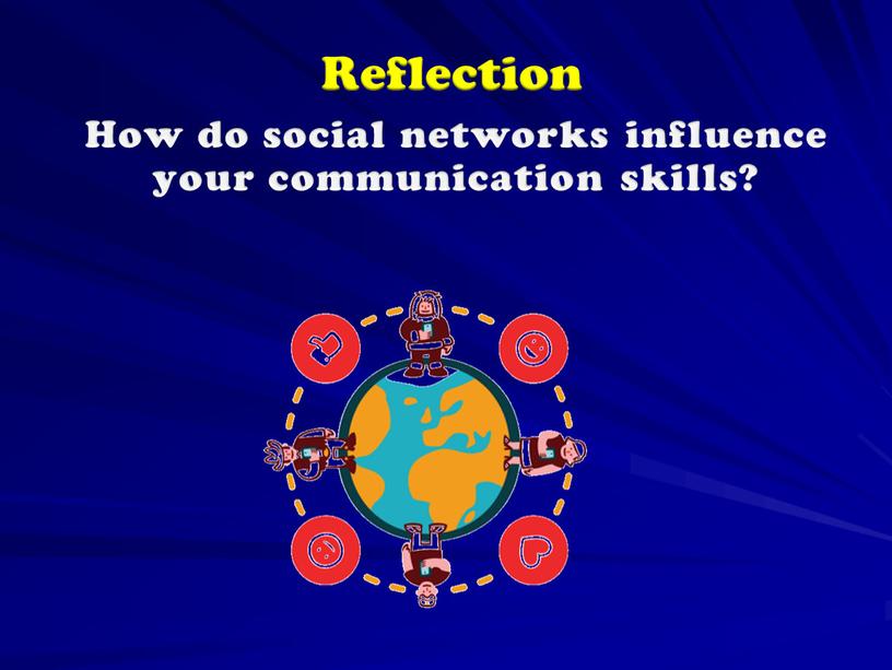 Reflection How do social networks influence your communication skills?