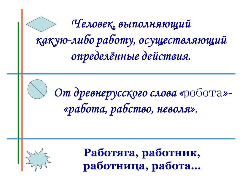 Человек, выполняющий какую-либо работу, осуществляющий определённые действия